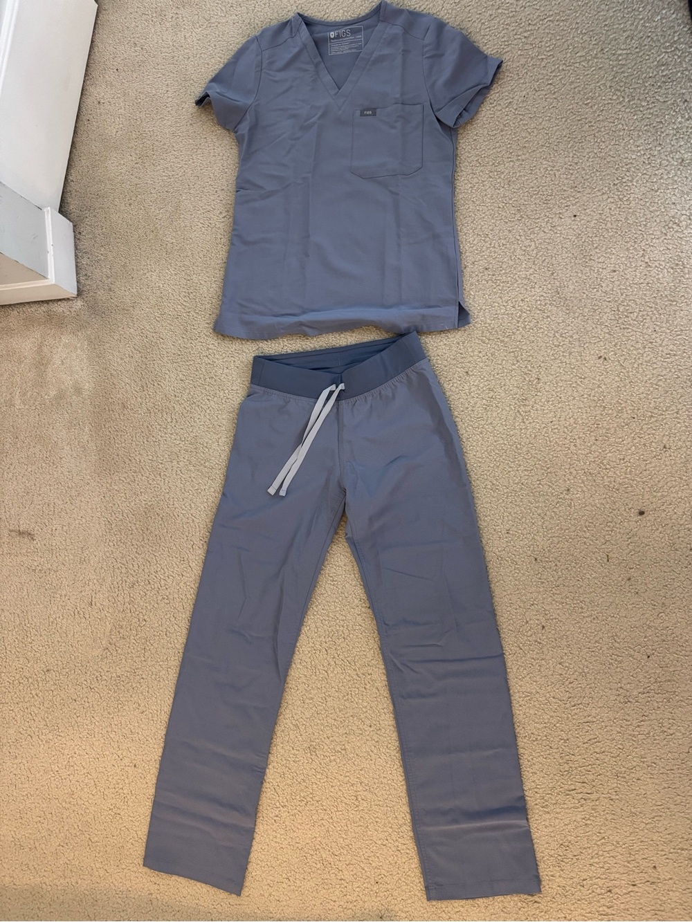 Figs Scrubs in Pale Blue